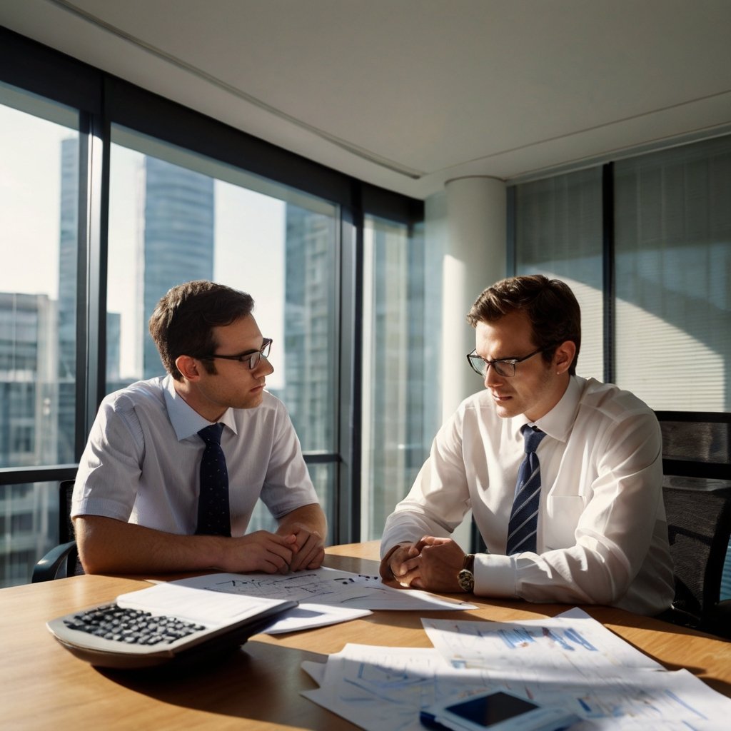 Professional financial audit team working